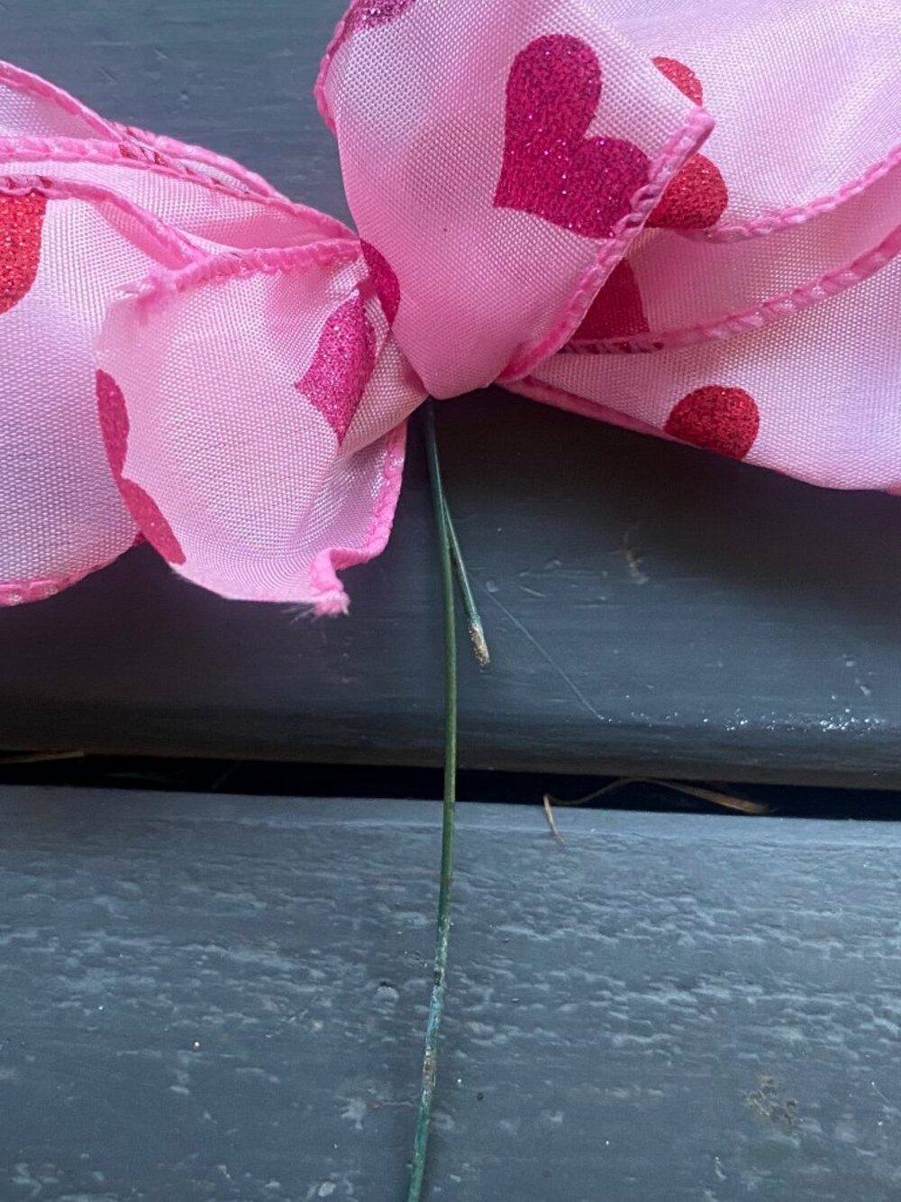 Pink Hearts Bow-NEW!